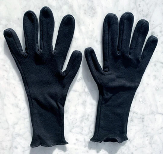 CottonComfort handschoenen eczeem 100% bio katoen (per 2 paar) maat Large - Zwart