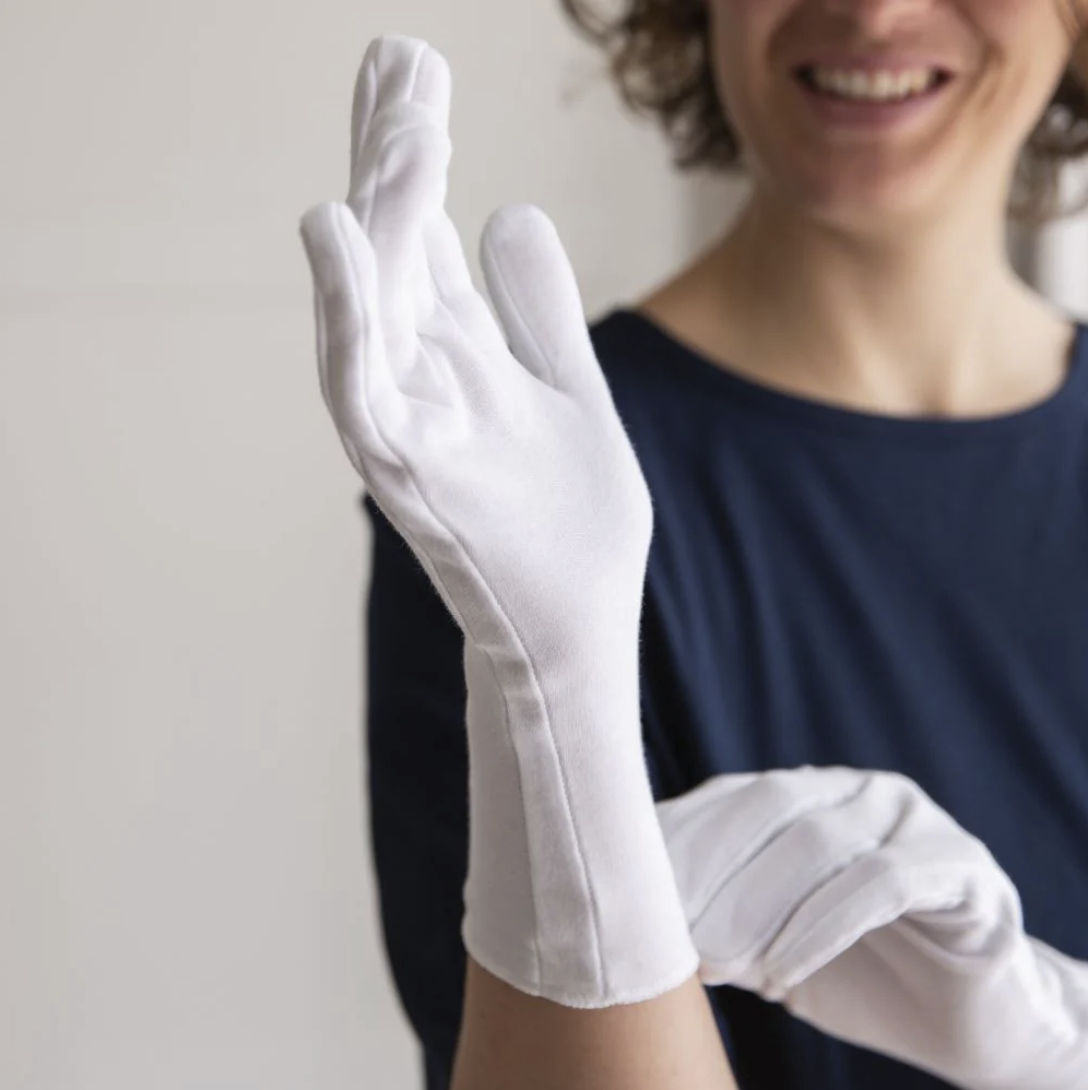 Cotton Comfort eczeem handschoenen Wit (2 paar)