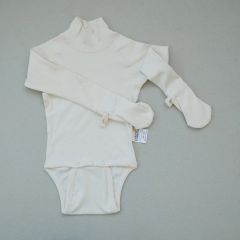 Baby's & kinderen tot 4 jaar > CottonComfort Baby Body - Rompertje met gesloten handen 100% bio katoen kleur naturel