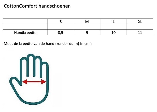 Steil Uitgestorven Stam CottonComfort handschoenen eczeem 100% bio katoen (per 2 paar) maat Medium  - Zwart | Allergiezorg